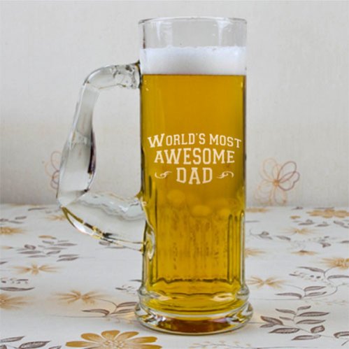 Engraved Worlds Most Awesome Dad Beer Mugs