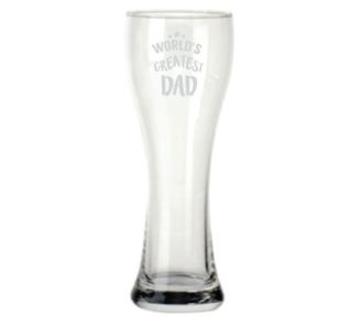 Glitzy Worlds Greatest Dad Beer Pilsner Glass