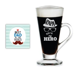 Hero Papa Dad Engraved Tea Mug