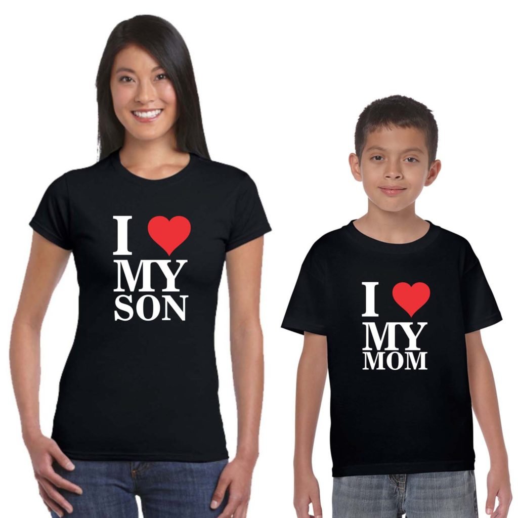 I Love Mom Son Matching T-shirts - Giftsmate