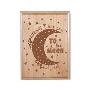 R-Mummy I love You to the Moon and Back Engraved Plaque KH5287
