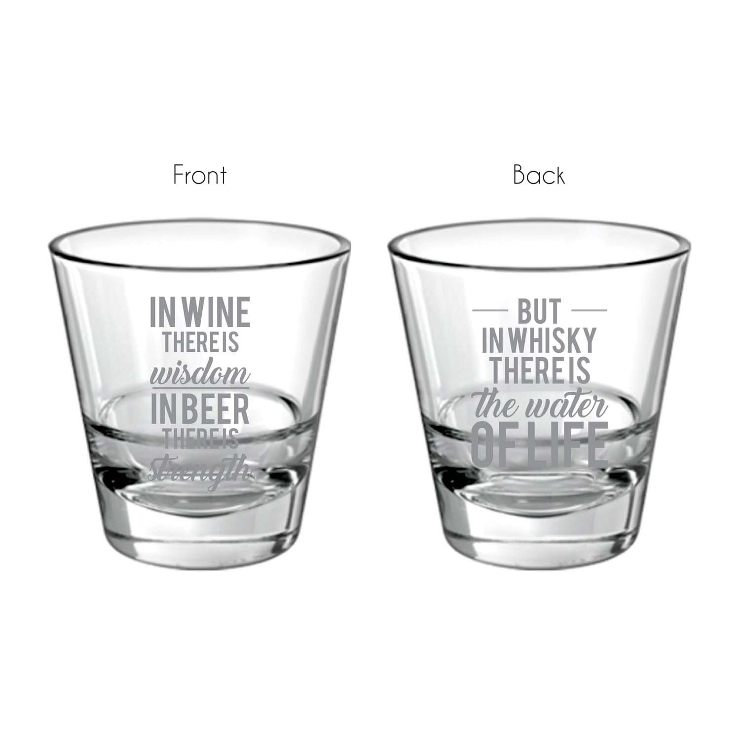 Whiskey is Water of Life Engraved Whiskey Glass - Giftsmate