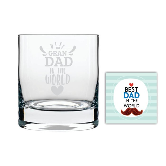 Best Grandad in the World Whiskey Glass