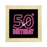 TheYaYaCafe-8X8-Inches-50Th-Birthday-Gifts-Desk-Clock-Canvas-B07HD1Z5G6