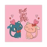 TheYaYaCafe-Valentine-Gifts-For-Girlfriend-Wife-Fridge-Magnet-Just-You-Me-Printed-Square-B07MBXW2XW