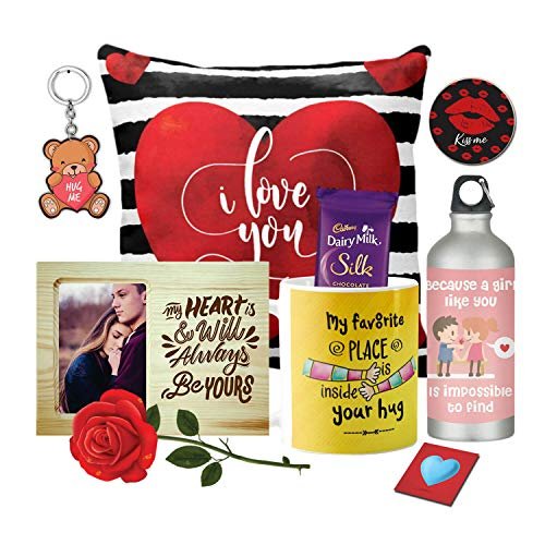 Buy Midiron Valentine's Day Gift Pack | Lovely Gift for Girlfriend, Wife,  Husband, Boyfriend Him/Her | Beautiful Chocolate Gift for Valentine's Day,  Birthday, Anniversary ( Artificial Rose, Greeting Card, 2 Chocolates) Online